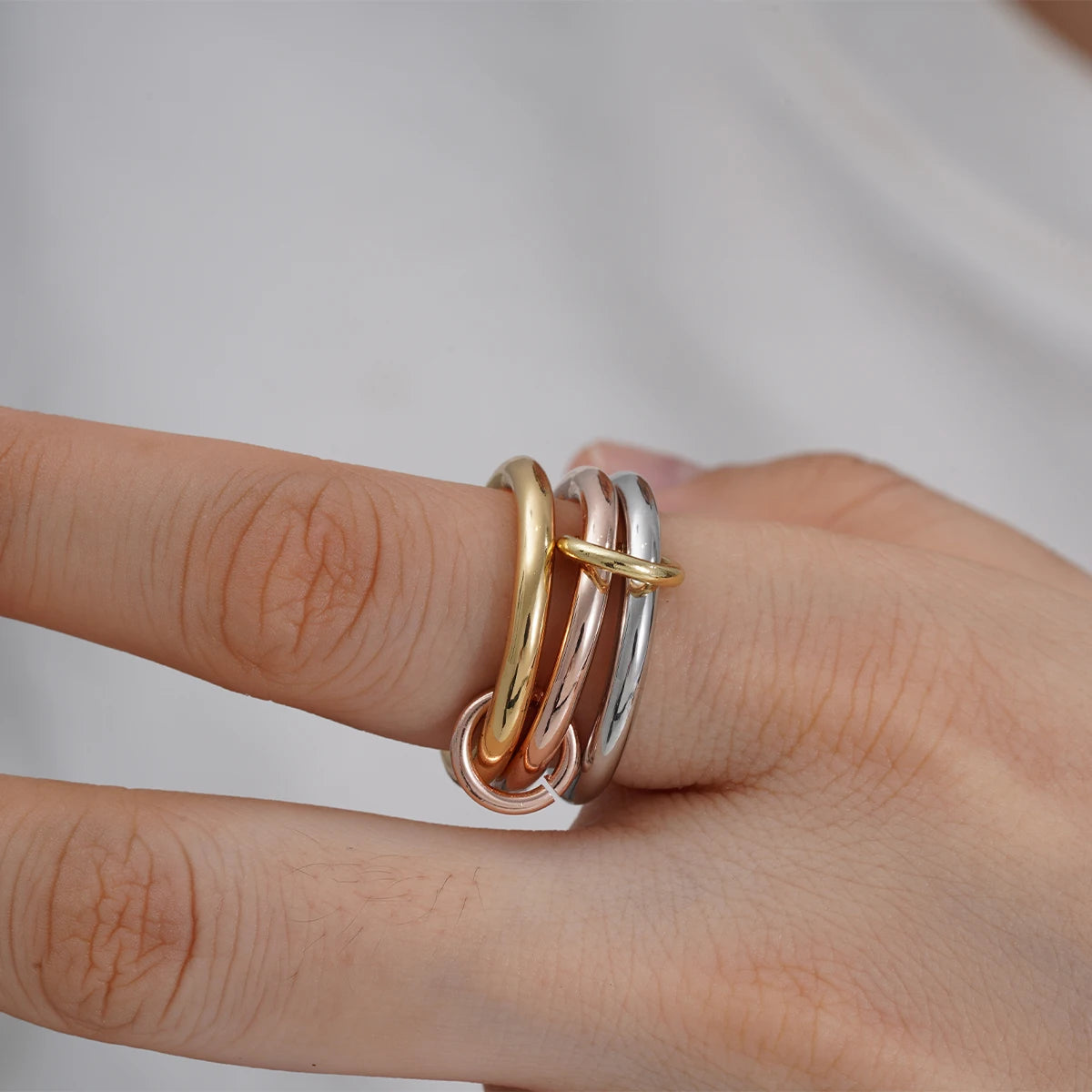 Dainty Stackable Ring Set — Minimalist Gold & Silver CZ Rings