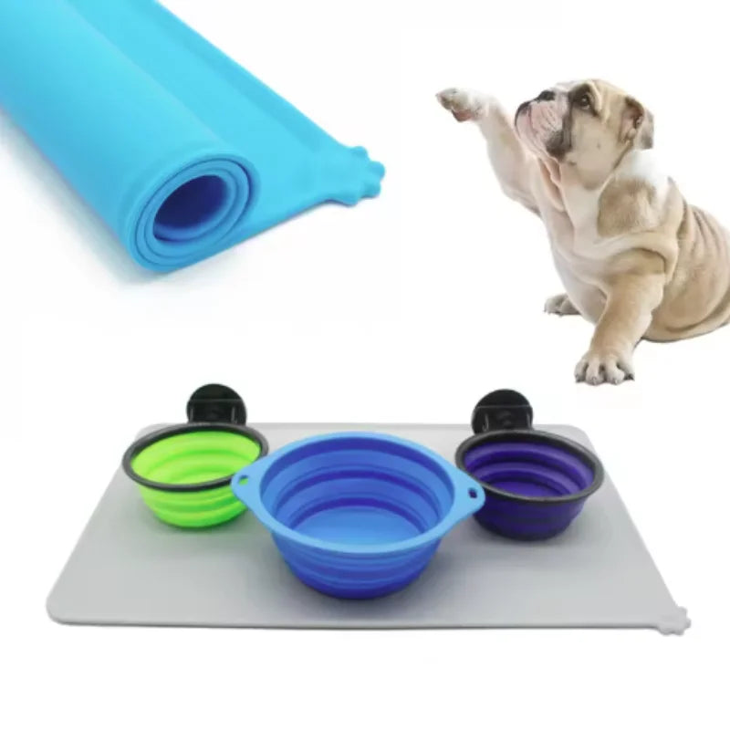 Non-Slip Silicone Pet Feeding Mat — Waterproof & Easy Clean