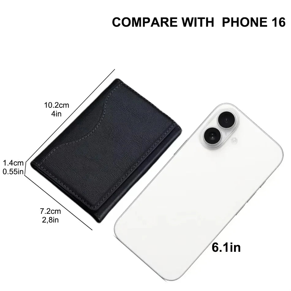 MagSafe Leather Wallet Case — Slim Magnetic Card Holder for iPhone