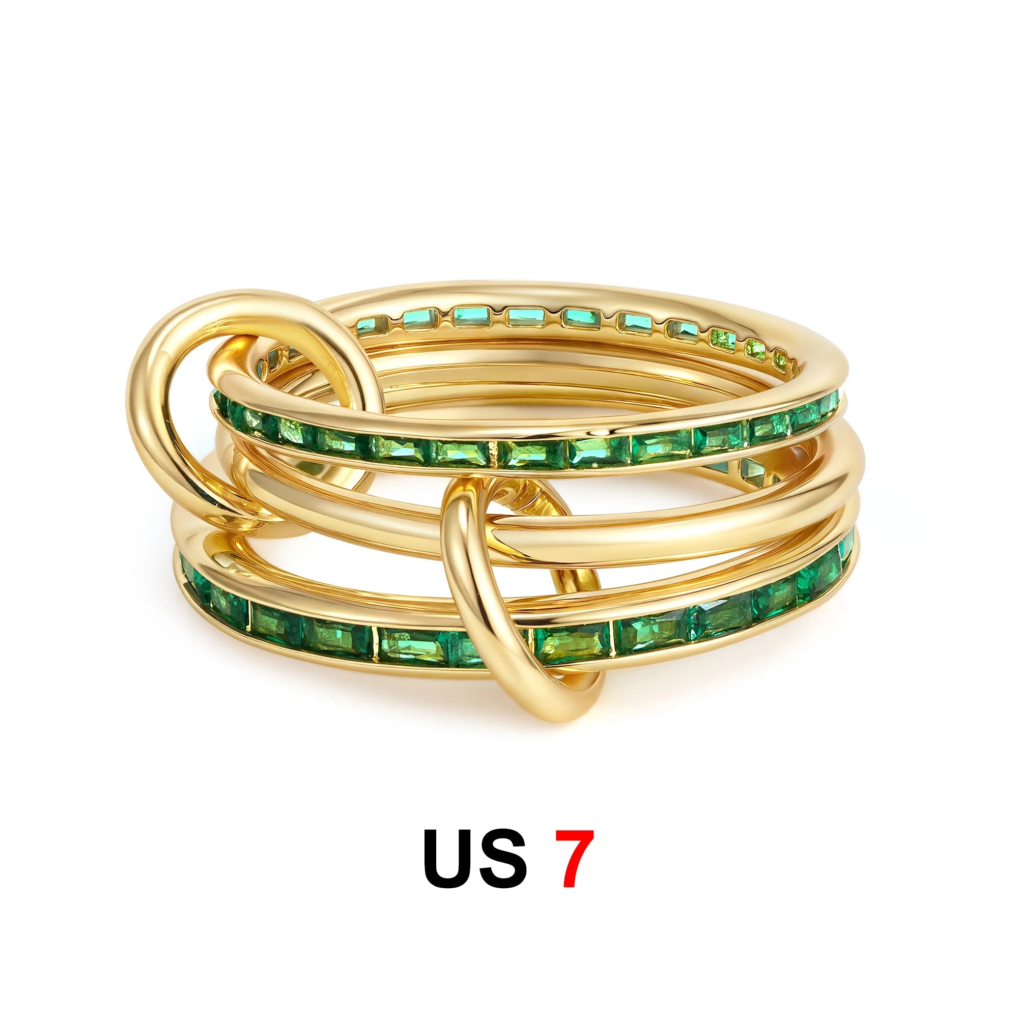 Dainty Stackable Ring Set — Minimalist Gold & Silver CZ Rings
