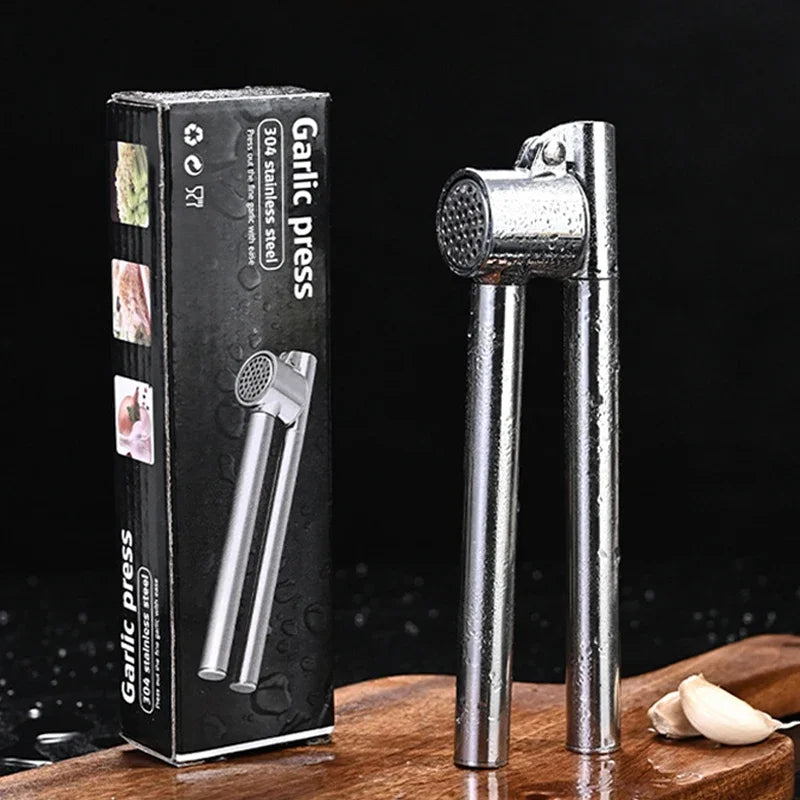 Stainless Steel Garlic Press & Mincer — Rust-Proof Kitchen Essential