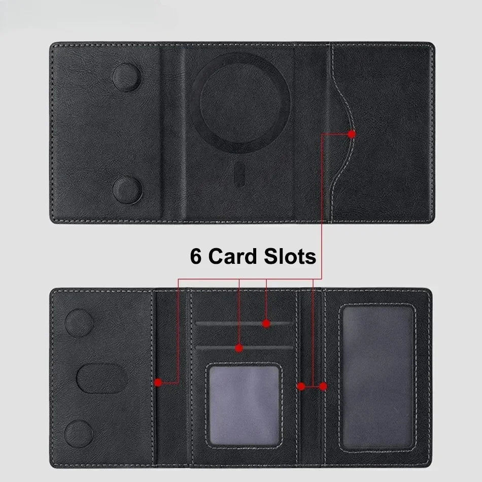 MagSafe Leather Wallet Case — Slim Magnetic Card Holder for iPhone