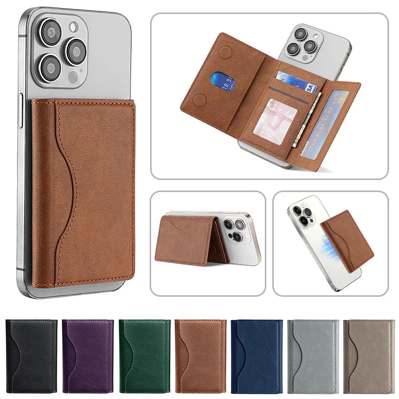 MagSafe Leather Wallet Case — Slim Magnetic Card Holder for iPhone