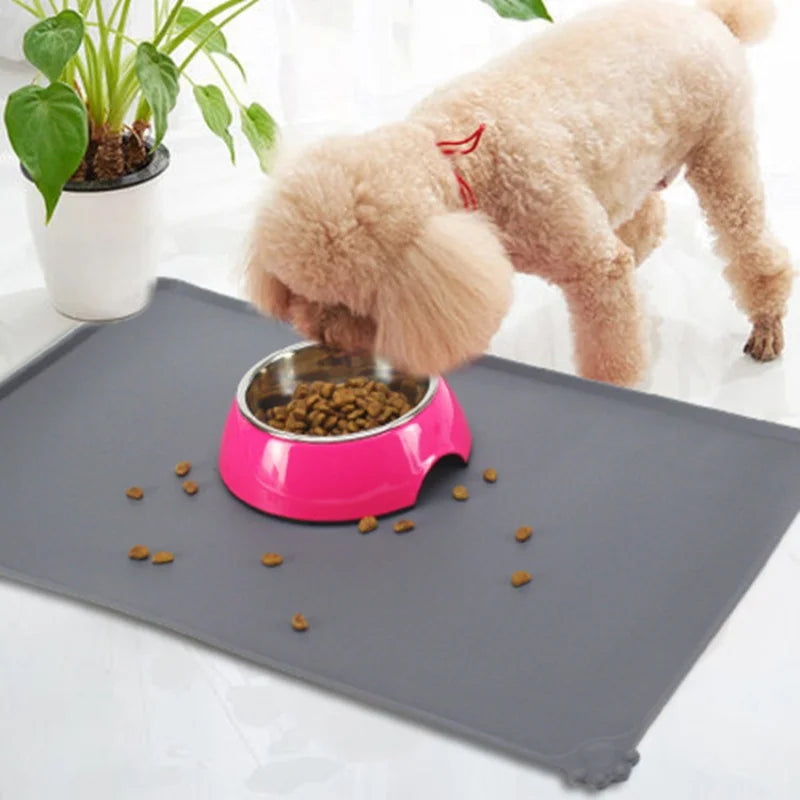 Non-Slip Silicone Pet Feeding Mat — Waterproof & Easy Clean