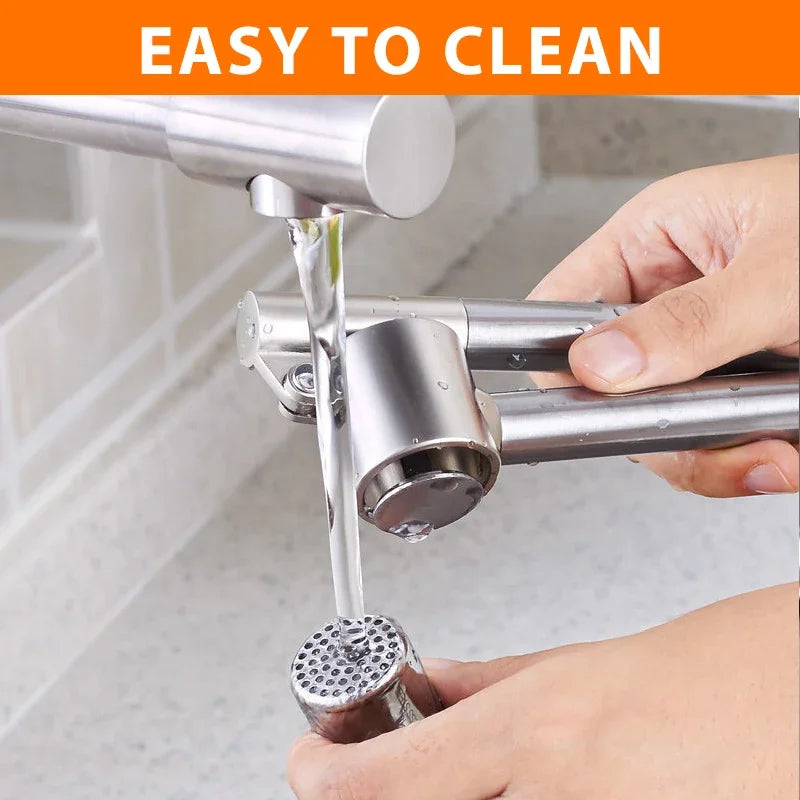 Stainless Steel Garlic Press & Mincer — Rust-Proof Kitchen Essential