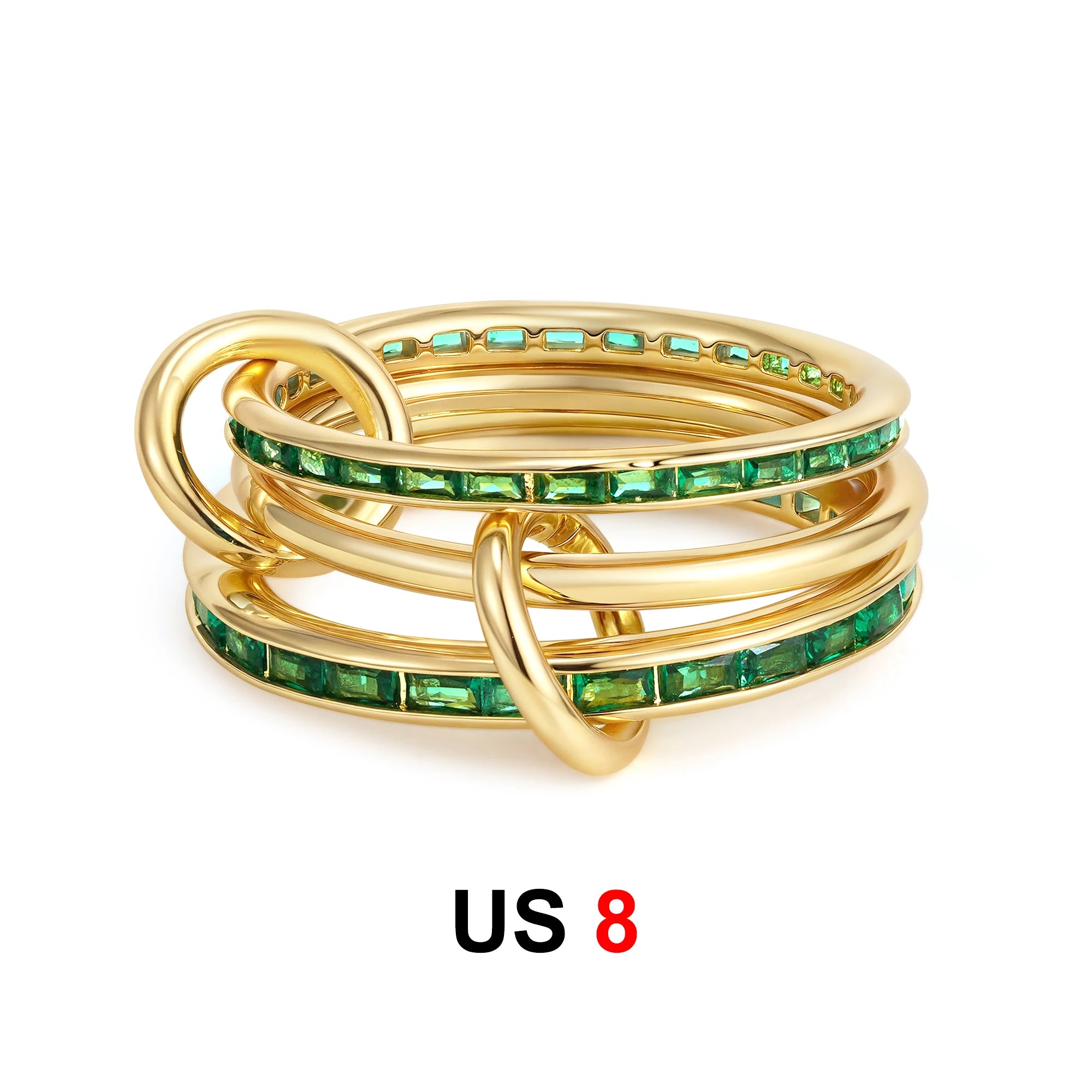Dainty Stackable Ring Set — Minimalist Gold & Silver CZ Rings