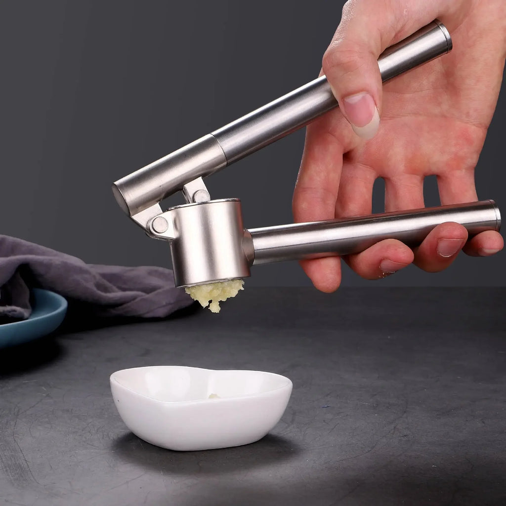 Stainless Steel Garlic Press & Mincer — Rust-Proof Kitchen Essential