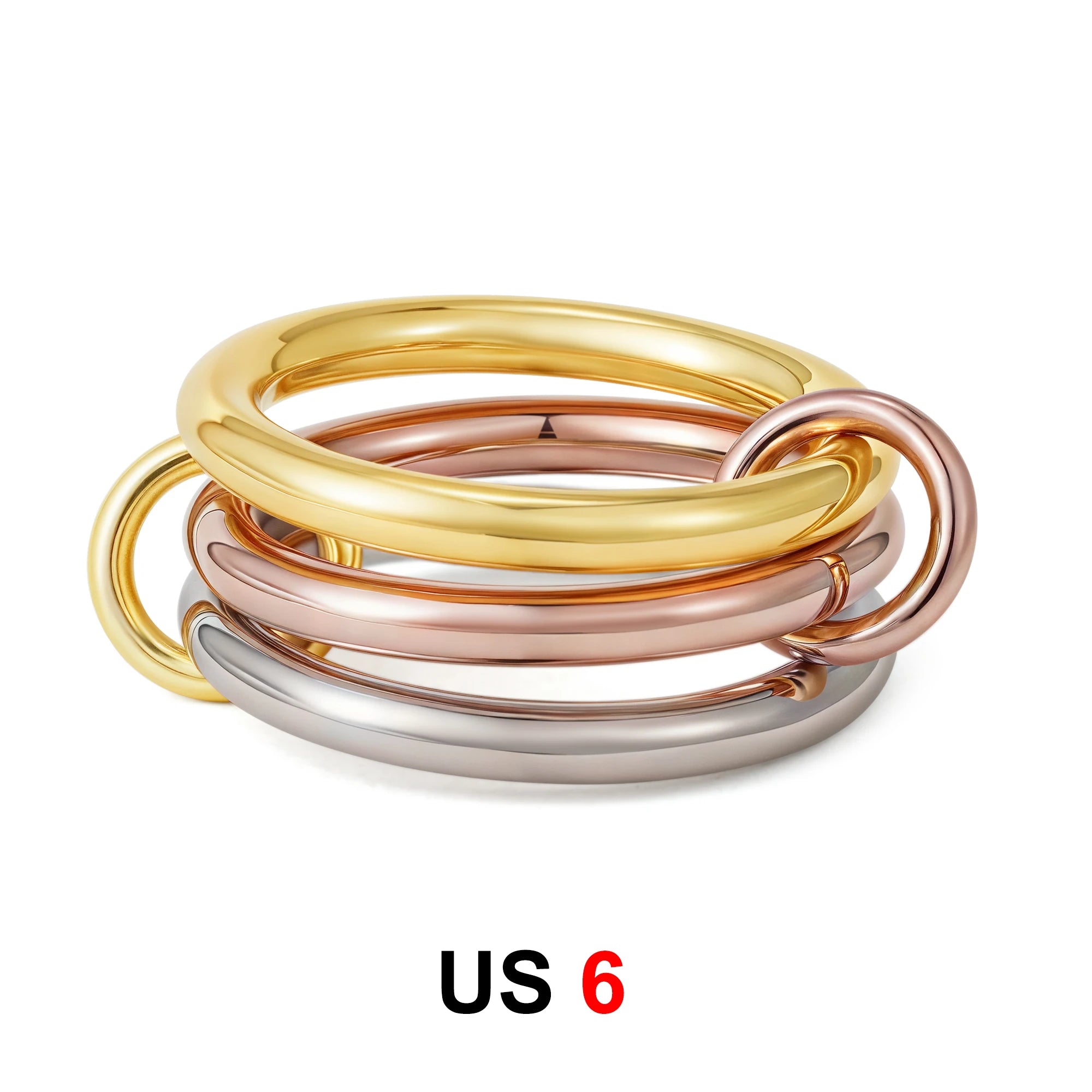 Dainty Stackable Ring Set — Minimalist Gold & Silver CZ Rings