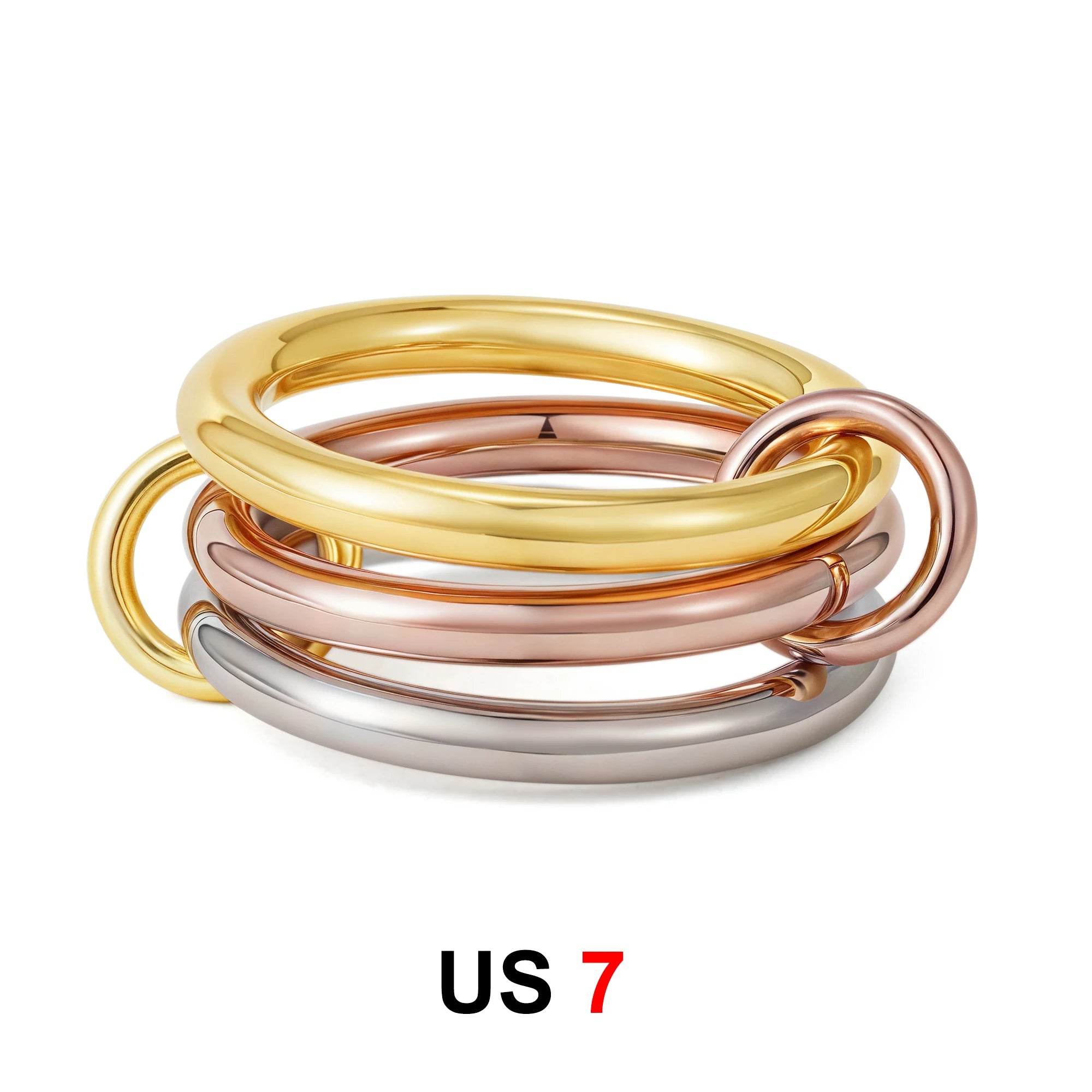 Dainty Stackable Ring Set — Minimalist Gold & Silver CZ Rings